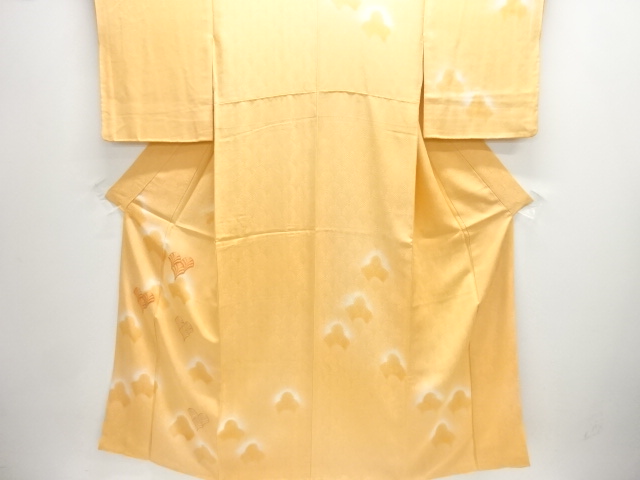JAPANESE KIMONO / TSUKESAGE IROMUJI / EMBROIDERY / SEIGAIHA 